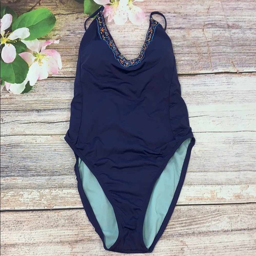 Hobie Cross Stitch One-Piece Swimsiit • Sz L